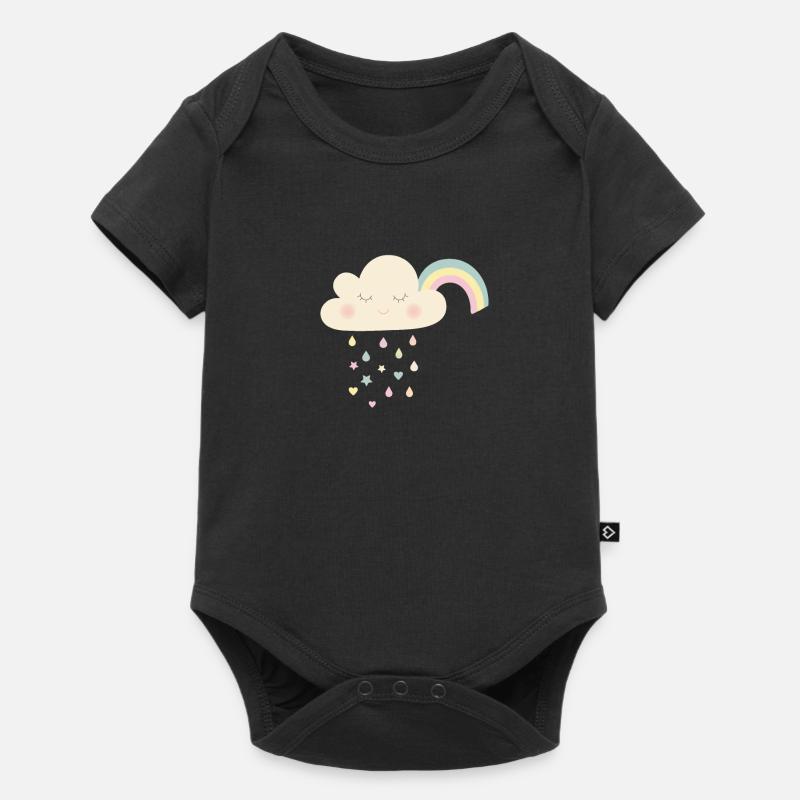 Wolke - Baby Premium Kurzarmbody - Schwarz