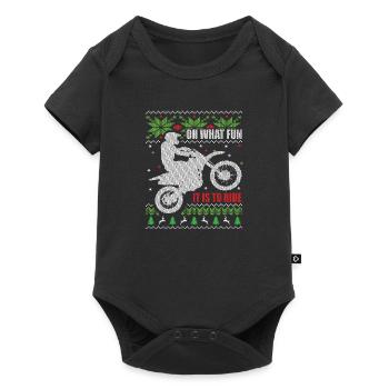 Motocross moche de Noël - Body à manches courtes Premium Bébé - noir - Devant