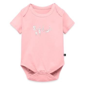 Mountain Climber Heartbeat Graphic Mountaineering - Baby Premium short-sleeve bodysuit - rose - Front