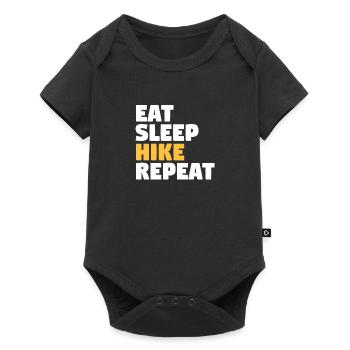 Hiking Graphic - Eat Sleep Hike Repeat - Baby Premium short-sleeve bodysuit - black - Front