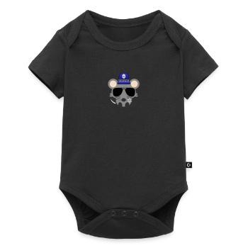 Polizei Maus, Sheriff Cops Polizist Polizei-Tier - Baby Premium Kurzarmbody - Schwarz - Vorne