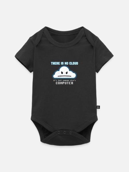 Funny Programmer Joke - Il n'y a pas de nuage graphique - Body à manches courtes Premium Bébé - noir