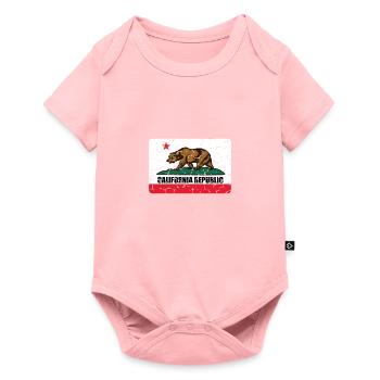 California Kalifornien Wappen Flagge Bär Geschenk - Baby Premium Kurzarmbody - Rosa - Vorne