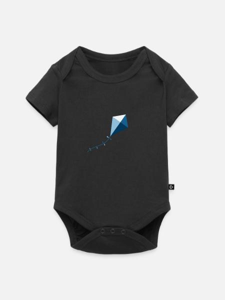 Drachen Drachensteigen Geschenk - Baby Premium Kurzarmbody - Schwarz