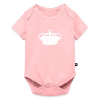 Couronne blanche couronne couronne royale - Body à manches courtes Premium Bébé - rose - Devant
