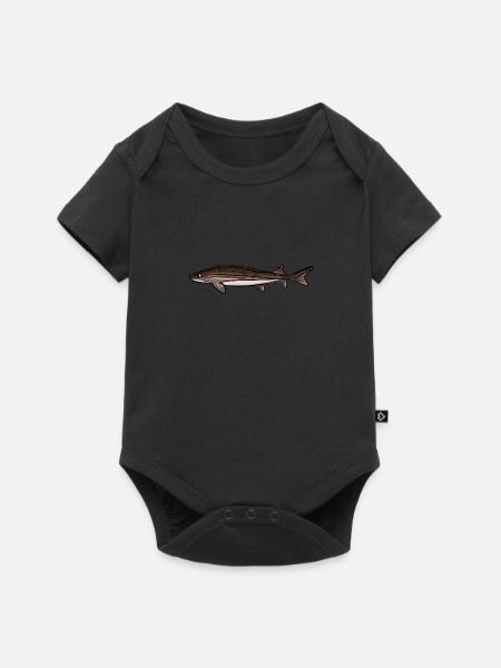 Angeln Angler Stör Fisch - Baby Premium Kurzarmbody - Schwarz