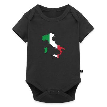 Italy Map Italian Flag Gift - Baby Premium short-sleeve bodysuit - black - Front