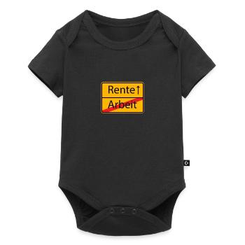 Rente Rentner Rentnerin - Arbeit Rente - Baby Premium Kurzarmbody - Schwarz - Vorne