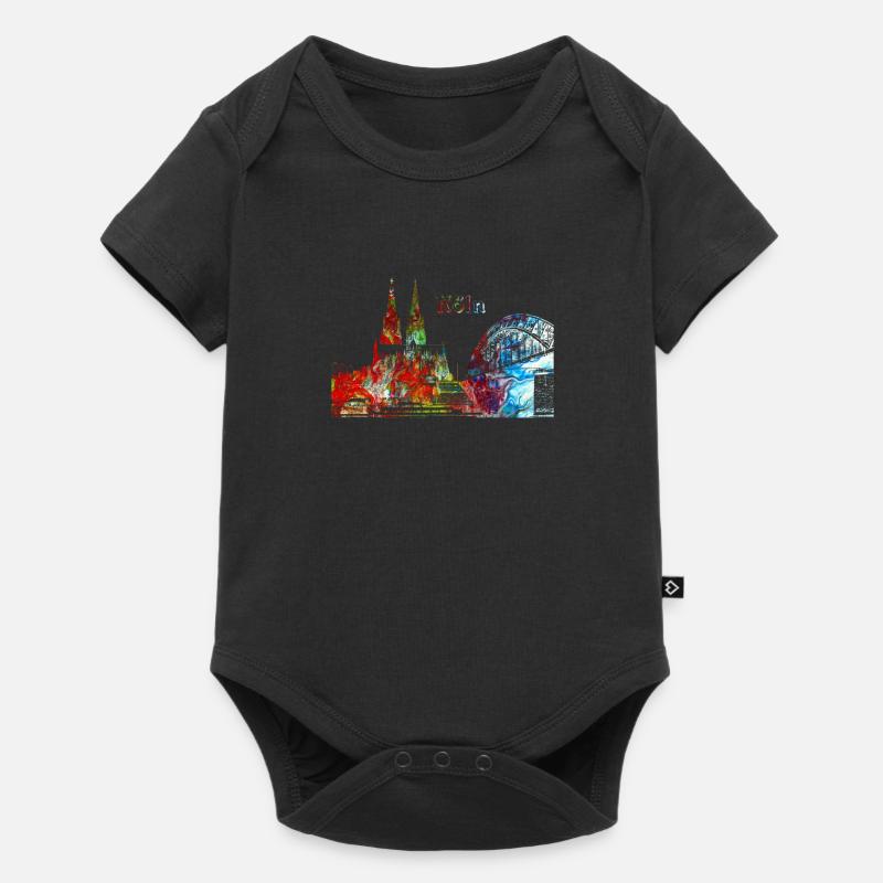 Kölner Dom Köln - Baby Premium Kurzarmbody - Schwarz