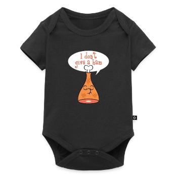 Tee shirt "Je ne donne pas de jambon". Fait un - Body à manches courtes Premium Bébé - noir - Devant