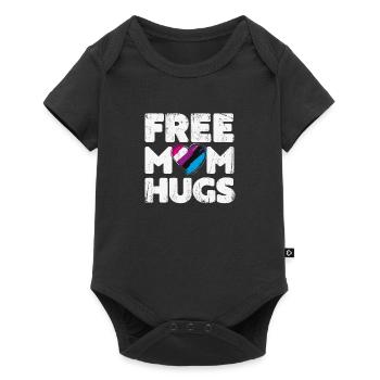 Free Mom Hugs Shirt, Free Mom Hugs Genderfluid - Baby Premium short-sleeve bodysuit - black - Front