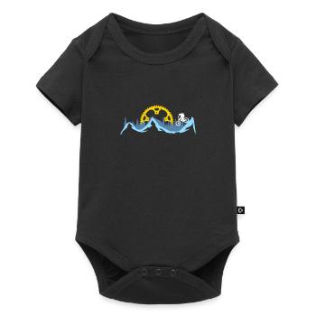 downhill bike gift - Baby Premium short-sleeve bodysuit - black - Front