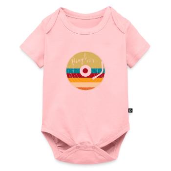 cool retro vinyl 70s style - Baby Premium short-sleeve bodysuit - rose - Front