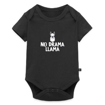 No Drama Llama Positive Vibes - Baby Premium short-sleeve bodysuit - black - Front