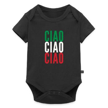 Ciao Italy - Baby Premium Kurzarmbody - Schwarz - Vorne