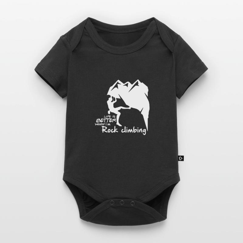 Life is better when i'm rock climbing Baby Premium short-sleeve bodysuit