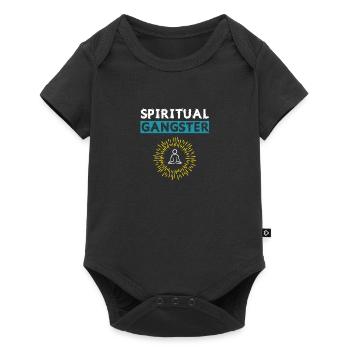 Gangsta spirituel bouddhiste en méditation - Body à manches courtes Premium Bébé - noir - Devant