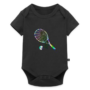 Joueur de tennis - Body à manches courtes Premium Bébé - noir - Devant
