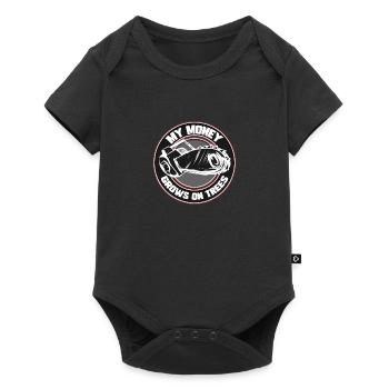 Lumberjack Forest Worker Chainsaw Lumberjack Wood - Baby Premium short-sleeve bodysuit - black - Front