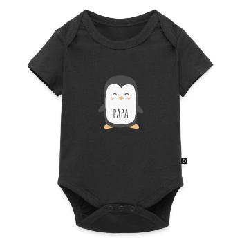 Dad Penguin - Funny And Cute Dad Gift - Baby Premium short-sleeve bodysuit - black - Front
