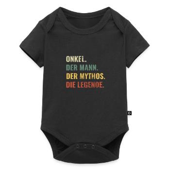 Onkel Geschenkidee toller Spruch werdende Onkels - Baby Premium Kurzarmbody - Schwarz - Vorne