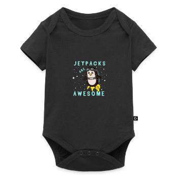 Les Jetpacks sont des boosters de fusées d'oiseaux super pingouins - Body à manches courtes Premium Bébé - noir - Devant