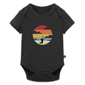 Volleyball drôle hommes femmes garçons idée cadeau - Body à manches courtes Premium Bébé - noir - Devant