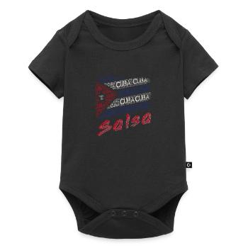 Cuban Salsa Cuba flag - Baby Premium short-sleeve bodysuit - black - Front