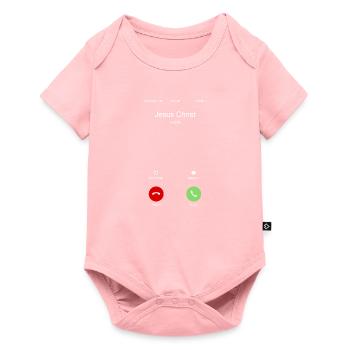Jesus Christ Calling Church Christian - Baby Premium short-sleeve bodysuit - rose - Front