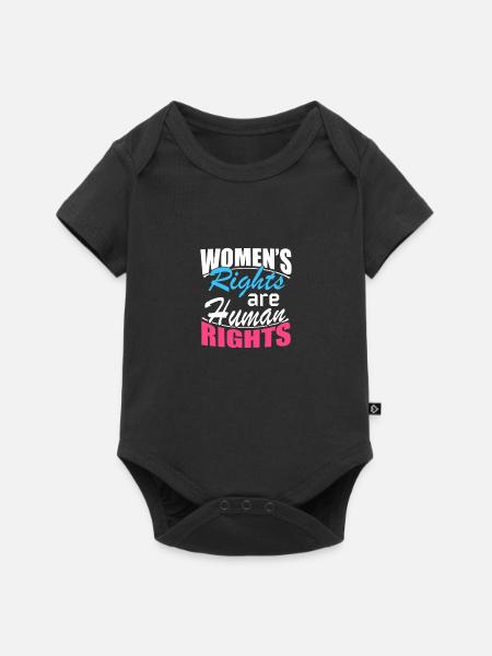 Les droits des femmes sont un don des droits humains - Body à manches courtes Premium Bébé - noir