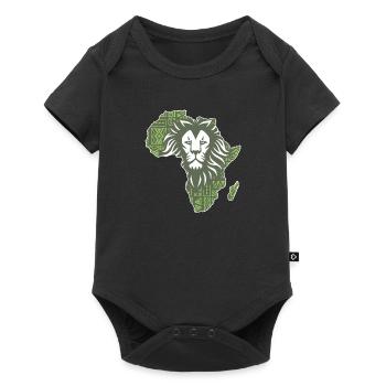 Roar Africa Map Lion Face Reggae Rasta Gift Design - Baby Premium short-sleeve bodysuit - black - Front