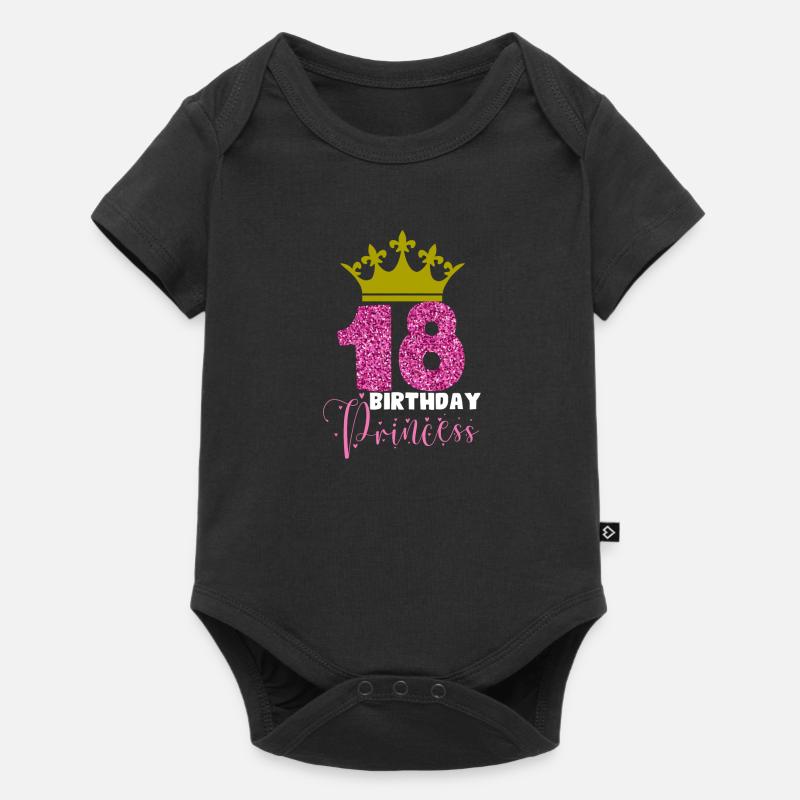 18 Geburtstag Mädchen Princess - Baby Premium Kurzarmbody - Schwarz