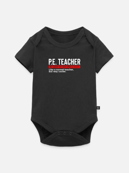 PE Teacher Definition - Baby Premium short-sleeve bodysuit - black