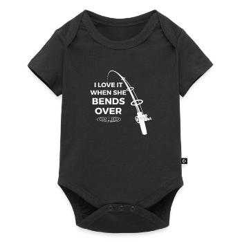 Je l'aime quand elle se penche sur le cadeau pour les pêcheurs - Body à manches courtes Premium Bébé - noir - Devant