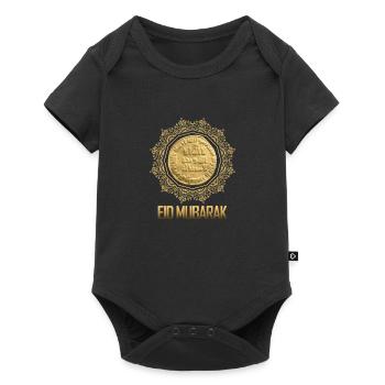 Eid Mubarak Gold - Body à manches courtes Premium Bébé - noir - Devant
