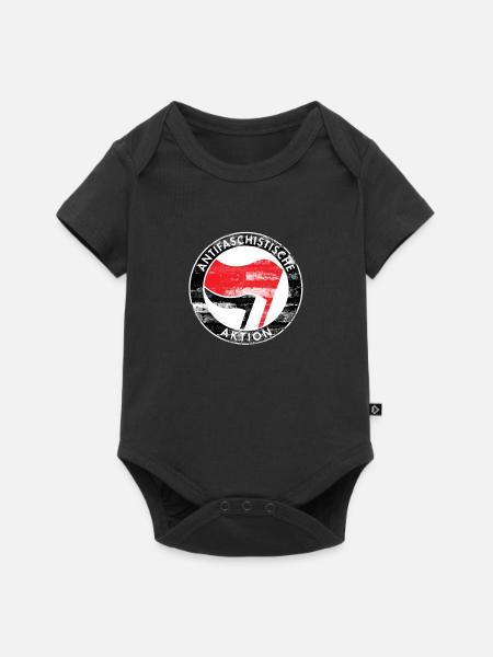 Logo Antifa, Against Right, Demo, Protest, Punk - Body à manches courtes Premium Bébé - noir