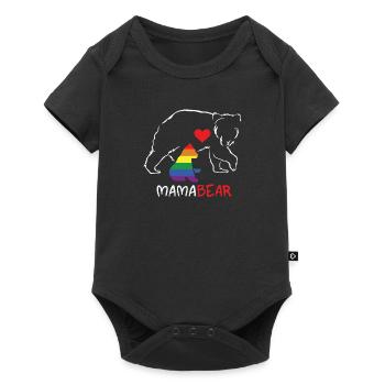Mama Bear LGBTQ Mom Pride - Baby Premium Kurzarmbody - Schwarz - Vorne
