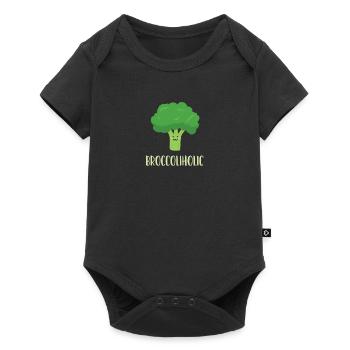 Conception drôle d'amant de brocoli - Brocoli Kawaii - Body à manches courtes Premium Bébé - noir - Devant
