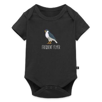 Ein Wanderfalke - ist ein Vielflieger - Baby Premium Kurzarmbody - Schwarz - Vorne