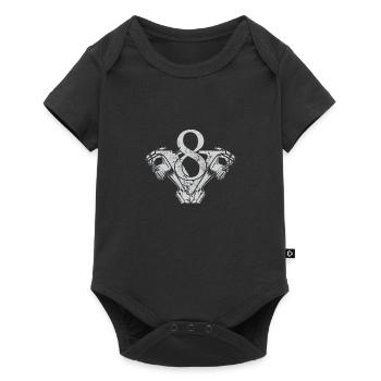 V8 Skull Cylinder Engine PS Turbo Car Lover - Baby Premium short-sleeve bodysuit - black - Front