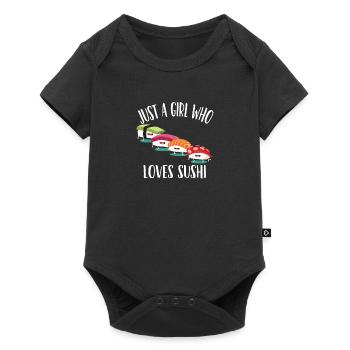 Funny Kawaii Sushi Just a Girl Who Loves Sushi - Baby Premium short-sleeve bodysuit - black - Front