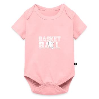 Conception de basket-ball avec des joueurs de basket - Body à manches courtes Premium Bébé - rose - Devant