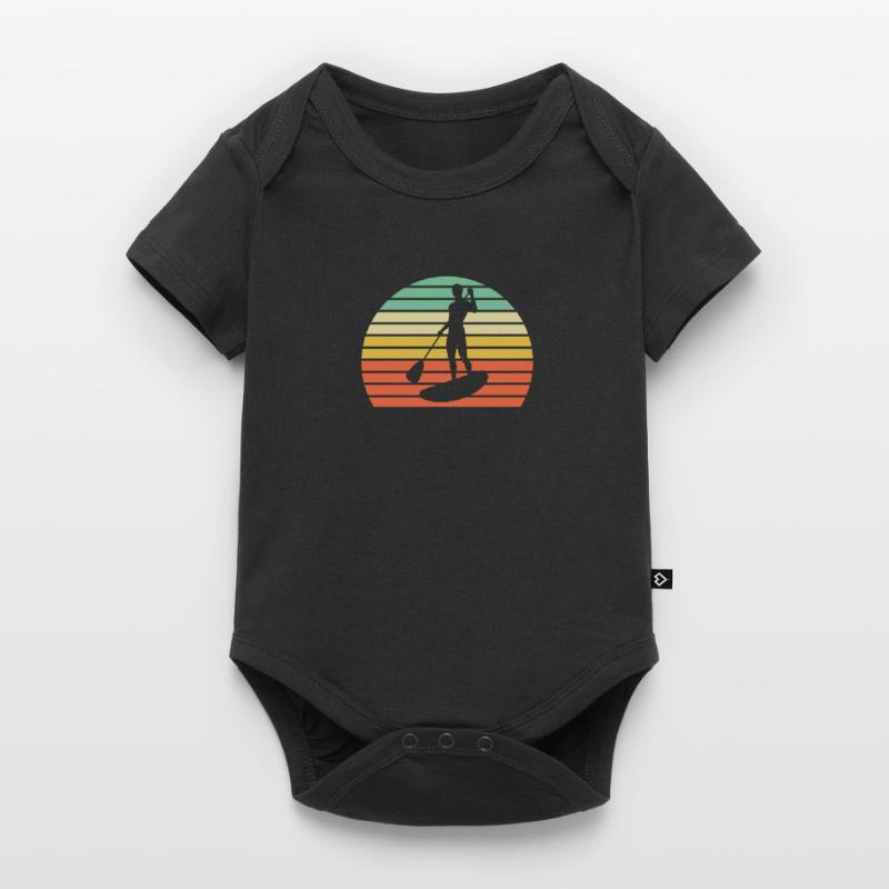 Paddleboard SUP retro Style Sunset Baby Premium short-sleeve bodysuit