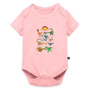Types de dinosaures Graphiques Dino T-Rex Boys Dinos - Body à manches courtes Premium Bébé - rose - Devant