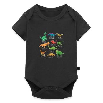 Types de dinosaures Graphiques Dino T-Rex Boys Dinos - Body à manches courtes Premium Bébé - noir - Devant