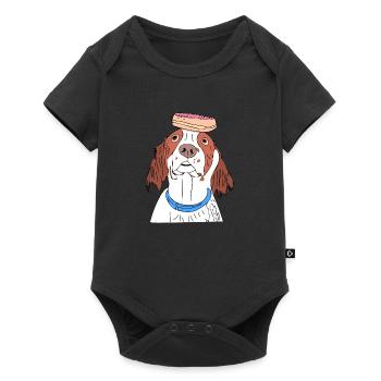Chien Donut Dream - Body à manches courtes Premium Bébé - noir - Devant