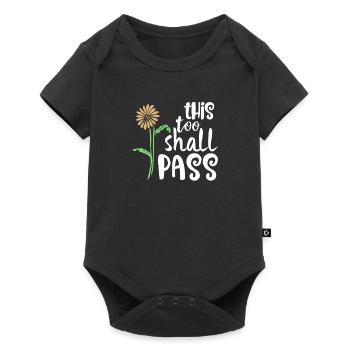 This Too Shall Pass Good Vibes Faith Quote Fun Gif - Baby Premium short-sleeve bodysuit - black - Front