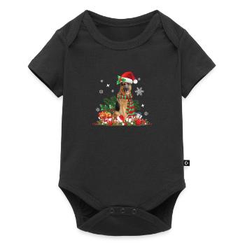 Berger allemand Noël - Body à manches courtes Premium Bébé - noir - Devant