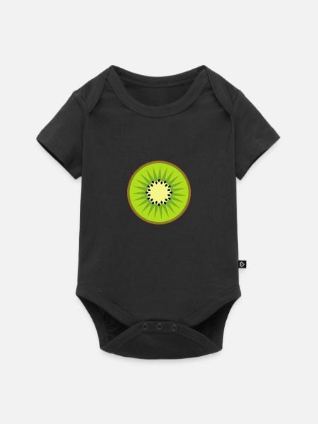 kiwi - Premium kortærmet baby-body  - sort