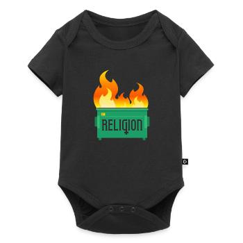 Feu de benne à ordures de religion - Body à manches courtes Premium Bébé - noir - Devant